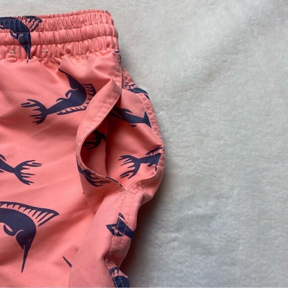 Chubbies Swim Trunks Peach Colored Blue Sword Fish Size Large - Picture 7 of 15